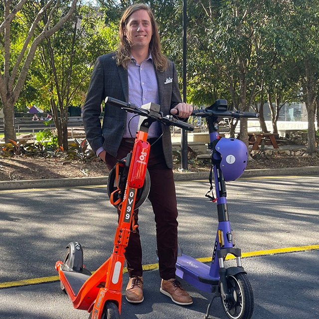 electric scooters on Australian street