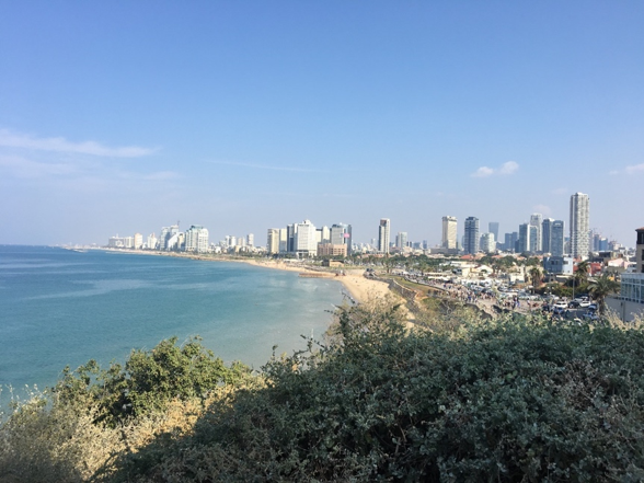 View of beaches and Tel Aviv city from HaMidron Garden - MBA Global Immersion Tour