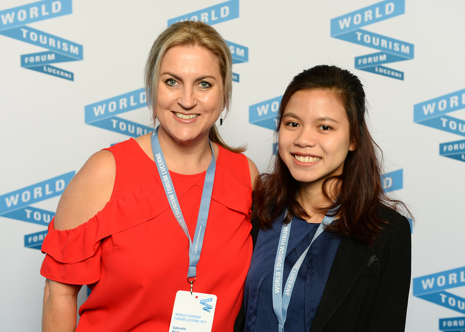 Dr Gabby Walters and student Wendy Pham at the WTFL Forum