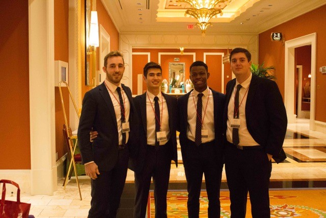 The four students who represented UQ at the ICSC Cornell Real Estate Competition 