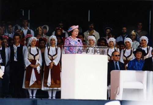 The queen opens Expo 88, a hastily conceived event that has had a lasting impact on Brisbane.